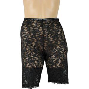 Calvin Klein CK One Small Womens Long Leg Boxer Brief Black Lace Biker Short P61